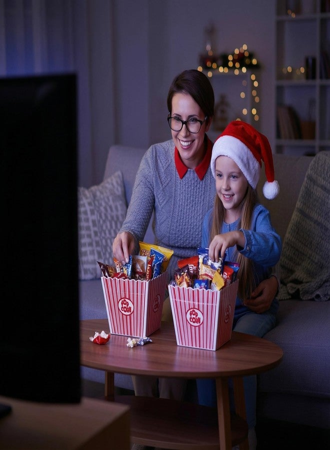 Engrowtic 6 Pack Movie Night Gifts Baskets Plastic Popcorn Box Containers with Bags and Bows for Holiday Movie Lover Teacher Appreciation Birthday Party Favors DIY Kits - Image 5